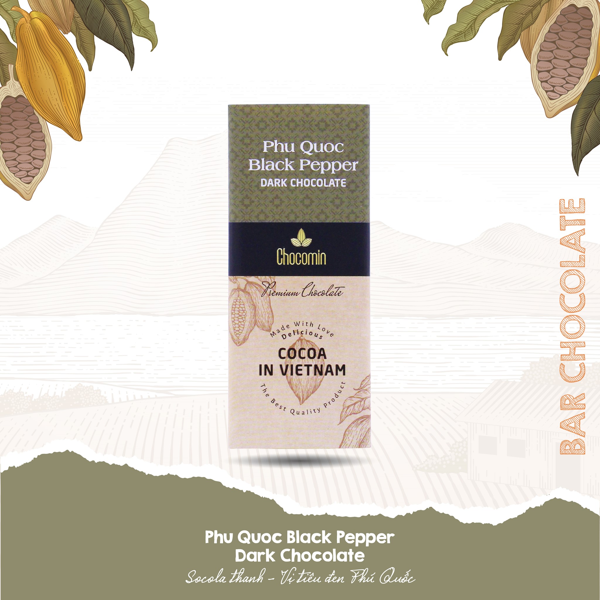 Picture of PHU QUOC BLACK PEPPER DARK CHOCOLATE